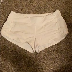 White lululemon shorts
